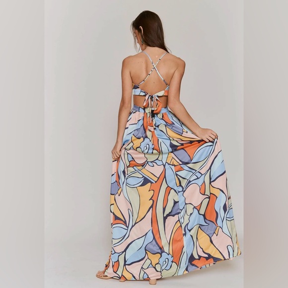 Picasso Art Maxi Dress - Picture 2 of 2